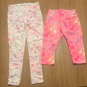 Pink and Purple Kids athletic leggings